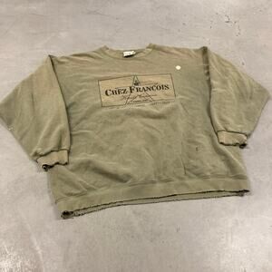 vintage 90s distressed green graphic sweatshirt